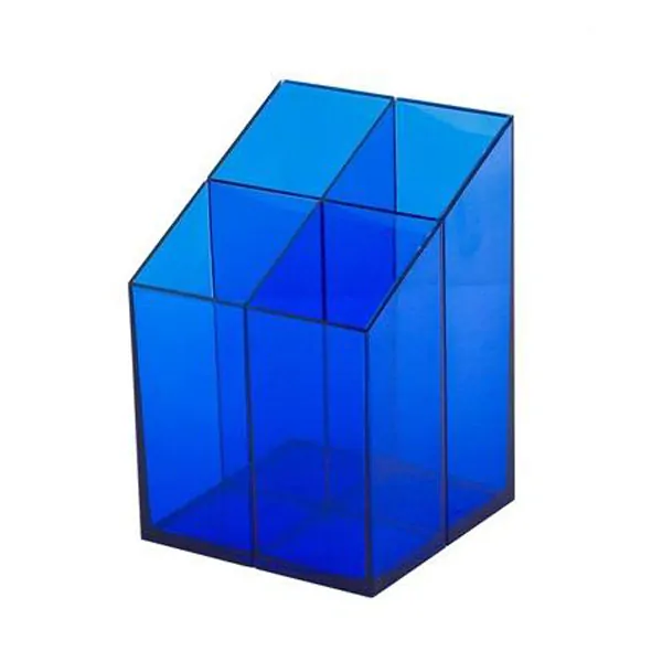 Stojánek na psací potřeby ICO Quadro - transp. modrý
