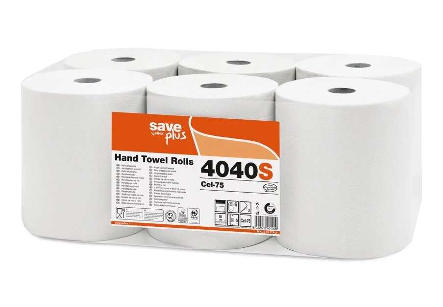 Celtex SavePlus papírové ručníky v roli 2vrstvé celulóza 130 m 6 rolí 4040S