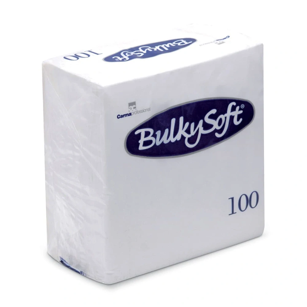 BulkySoft ubrousky 24x24, 2 vrstvy, 100ks, bílá