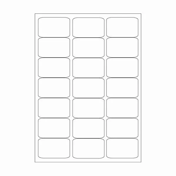 Etikety 63,5 x 38,1 mm - bílé