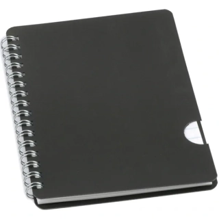 Blok s boční vazbou BOBO PLASTIC BLACK, A6, linka