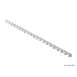 Plastové hřbety pro vazbu 12 mm - bílé