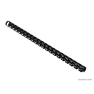 Plastové hřbety pro vazbu 12 mm - černé
