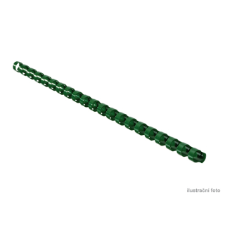 Plastové hřbety pro vazbu 12 mm - zelené