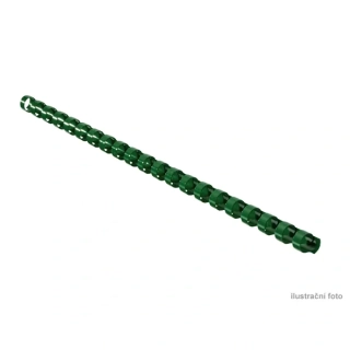 Plastové hřbety pro vazbu 6 mm - zelené