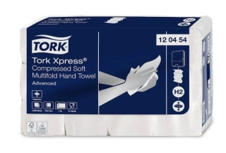 Tork H2 Xpress® skládané ručníky 2vrstvé celulóza + recykl bílé 2400 ks 120454