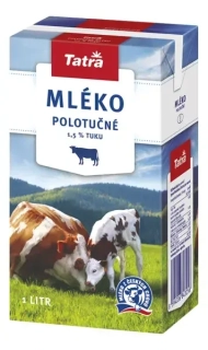 Tatra - trvanlivé mléko - polotučné 1,5%, 1 l
