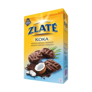 Opavia Zlaté Koka - kakaové sušenky s kokosem, 180g