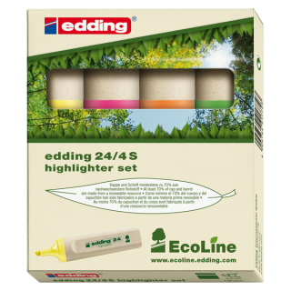 Zvýrazňovač Edding 24 Ecoline - sada 4 ks