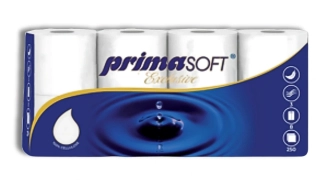 PrimaSoft Exclusive - toaletní papír - 3vrstvý, návin 30 m, 8 ks