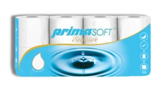 PrimaSoft Exclusive Toaletní papír 2 vrstvý, 8 ks 17,55m
