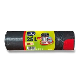 Wastey's Fix it - zatahovací pytle na odpadky - 25 l, 15 ks, 30 mikronů