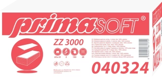Ručník skládaný ZZ PrimaSoft 3000ks, 24x21, 2vr., cel.