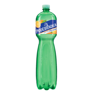 Poděbradka 1,5 L jemně perlivá - Pomeranč