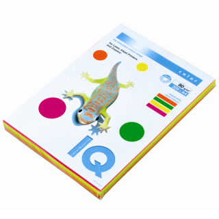 Papír IQ Color - neon mix - A4, 80g