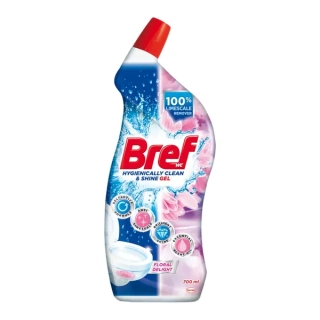 Bref Hygienically Clean & Shine Gel Floral Delight 700 ml - WC čistič 700 ml